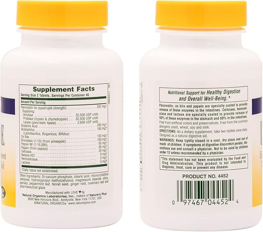 Natures Plus Ultra-Zyme 90 Tablets 45 Servings