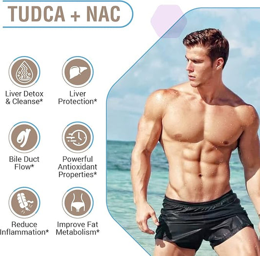 TUDCA with NAC Supplement 1200mg 180 Capsules,Powerful