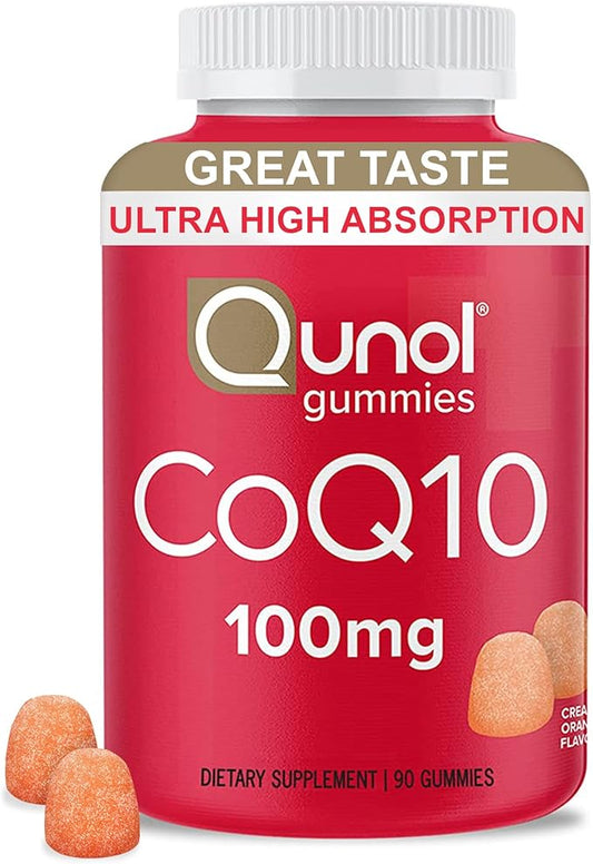 Qunol CoQ10 Gummies, CoQ10 100mg, Delicious Q10 Helps 90 Count