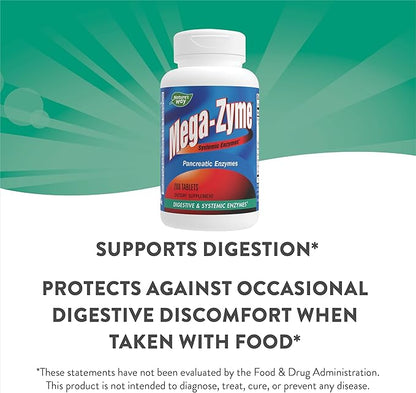 Nature's Way Mega-Zyme, Pancreatic & Systemic 200 Tablets