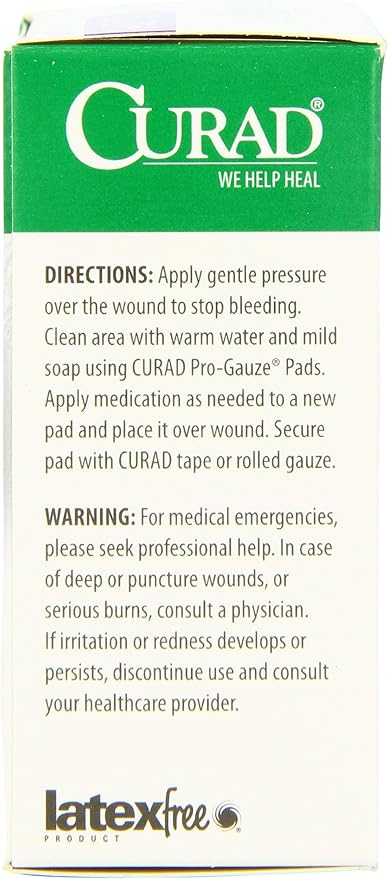 Curad Non-Woven Pro-Gauze, 2" x 2", 10 Count, 6