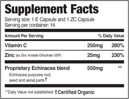 EZC Pak 5-Day Tapered Immune Support Booster - Vitamin Immune Support Supplement, Echinacea, Zinc Vitamin C, Immune Boosters for Adults - Immune Support Vitamins (Pack of 6)