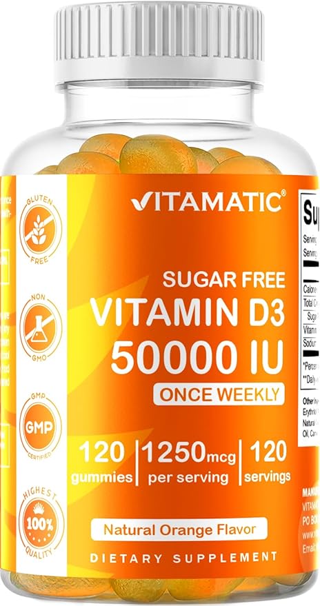 Vitamatic Sugar Free Vitamin D3 50,000 120 Pectin (50000 IU)