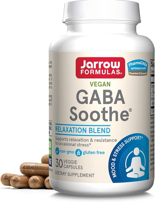 Jarrow Formulas GABA Soothe, 3 Ingredient 30 Veggie 30 Day
