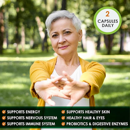 Vitamin B Complex B12 Methylcobalamin, B1, B2, B2, B3, B3, B5, B5, B6, B6, B7, B7, B9 B9 - 120 Capsules