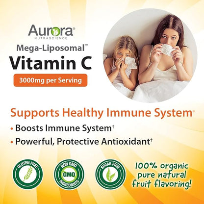 Aurora Nutrascience, Mega-Liposomal Vitamin C, 3,000 16 oz (480 mL)