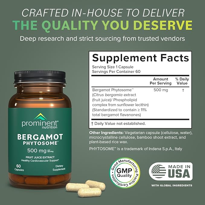 Bergamot Phytosome™ Supplement 500 mg, 60 Day