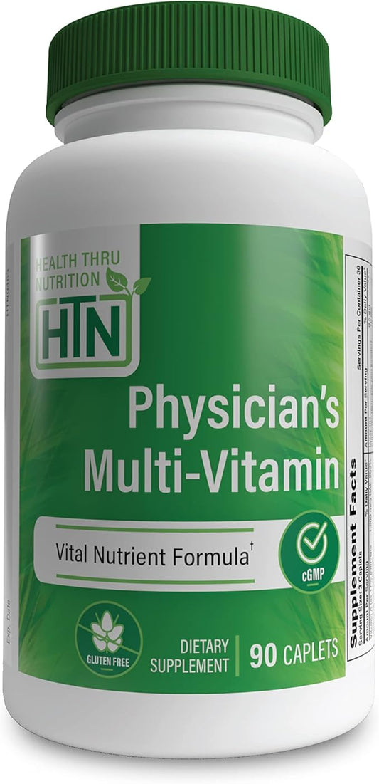 Health Thru Nutrition Physician's Multi-Vitamin Complex 60 Plus CoQ-10, Glutathione, 90)