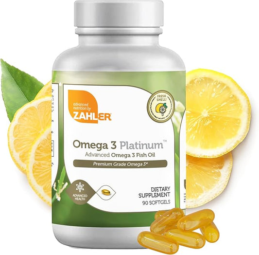 Zahler Omega 3 Fish Oil 3 Supplements 3 Fatty 600 mg 400 mg Omega3 Fish (90 Softgels)