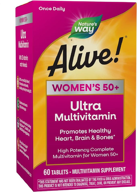 Nature’s Way Alive! Women’s 50+ Ultra B12, Gluten-Free, 60 Tablets