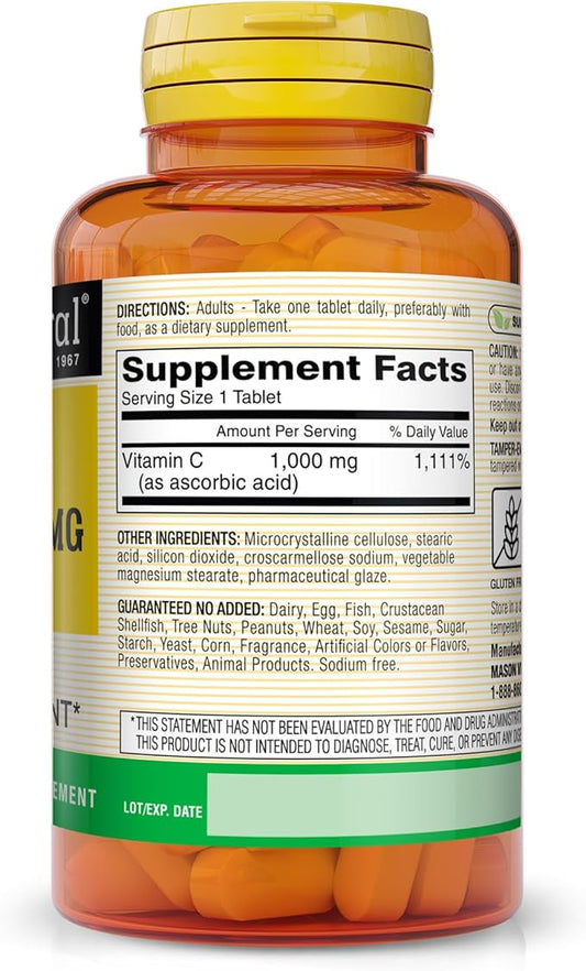 MASON NATURAL Vitamin C 1,000 mg 100 Tablets 3)