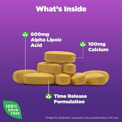Natrol Alpha Lipoic Acid 600 mg, 45 Tablets, 45 Day