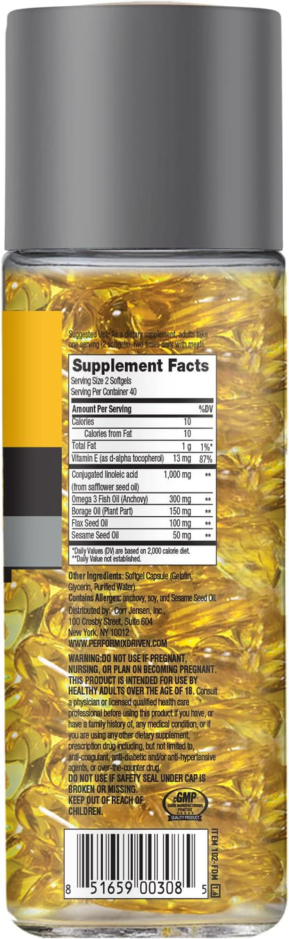 Ab Cuts CLA Belly Fat Formula 80 Easy-to-Swallow 3 Fish
