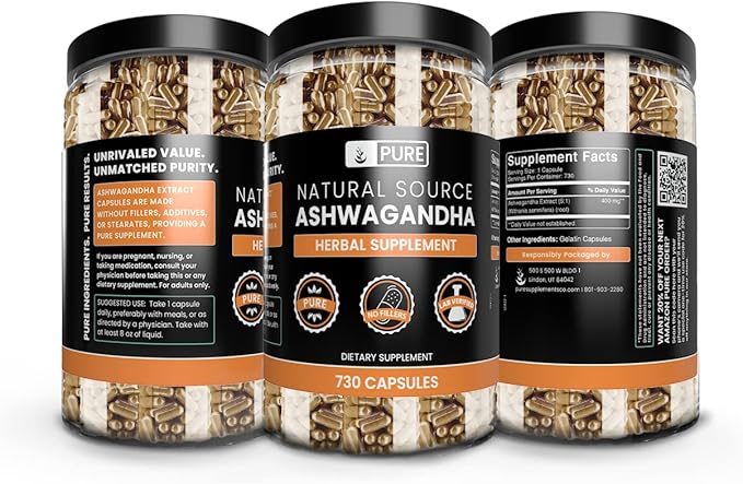 Pure Original Ingredients Ashwagandha (730 Capsules)