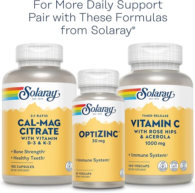 SOLARAY Vitamin B-Complex 100 mg, Healthy 100 VegCaps (100 Count)