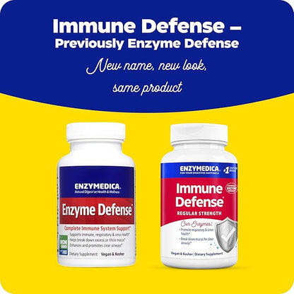 Enzymedica, Immune Defense, Regular Strength, Proteolytic 120 Count