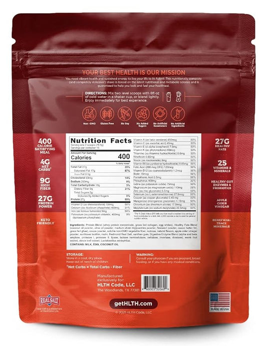 HLTH Code Complete Meal Replacement Shake (15 servings)