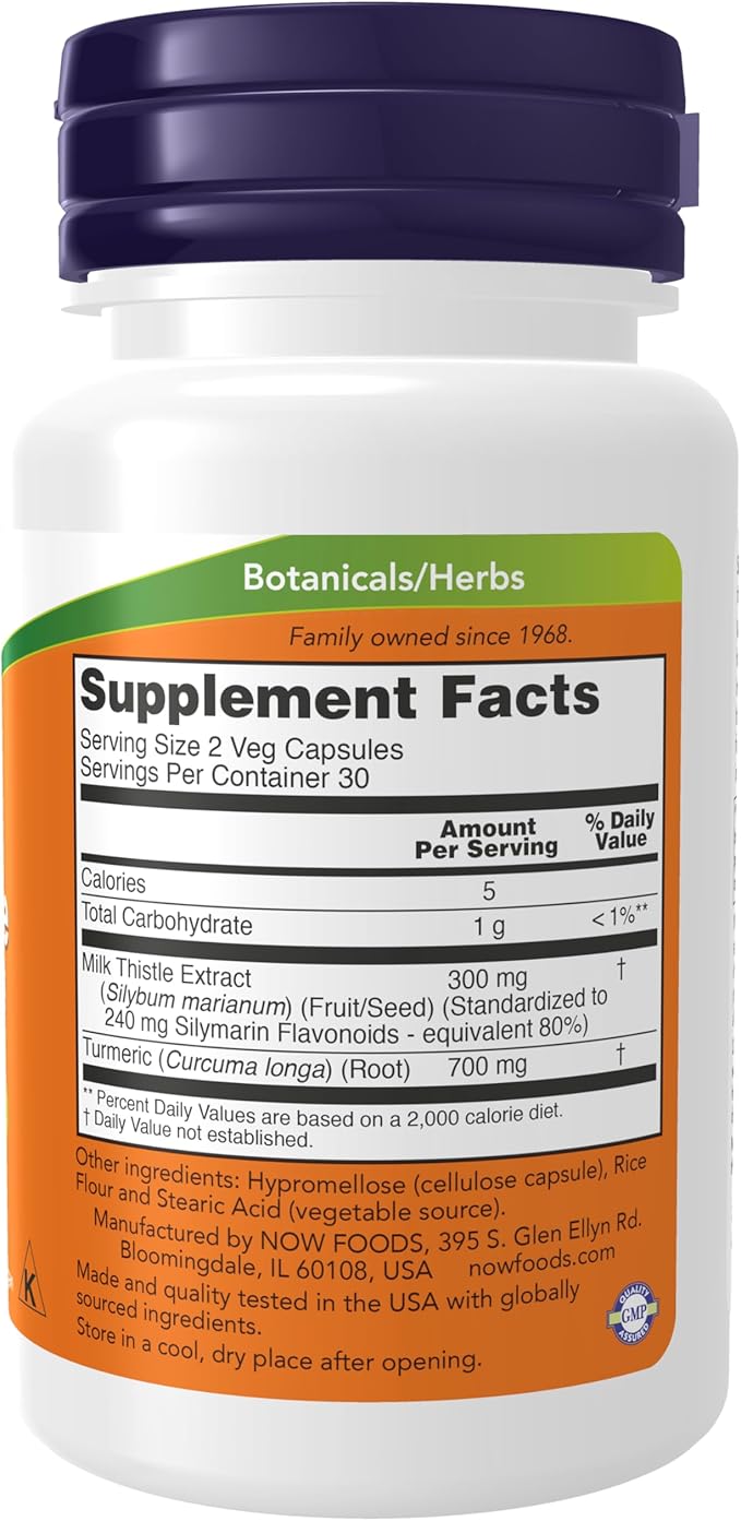 NOW Supplements, Silymarin Milk Thistle Extract 150 mg 60 Veg