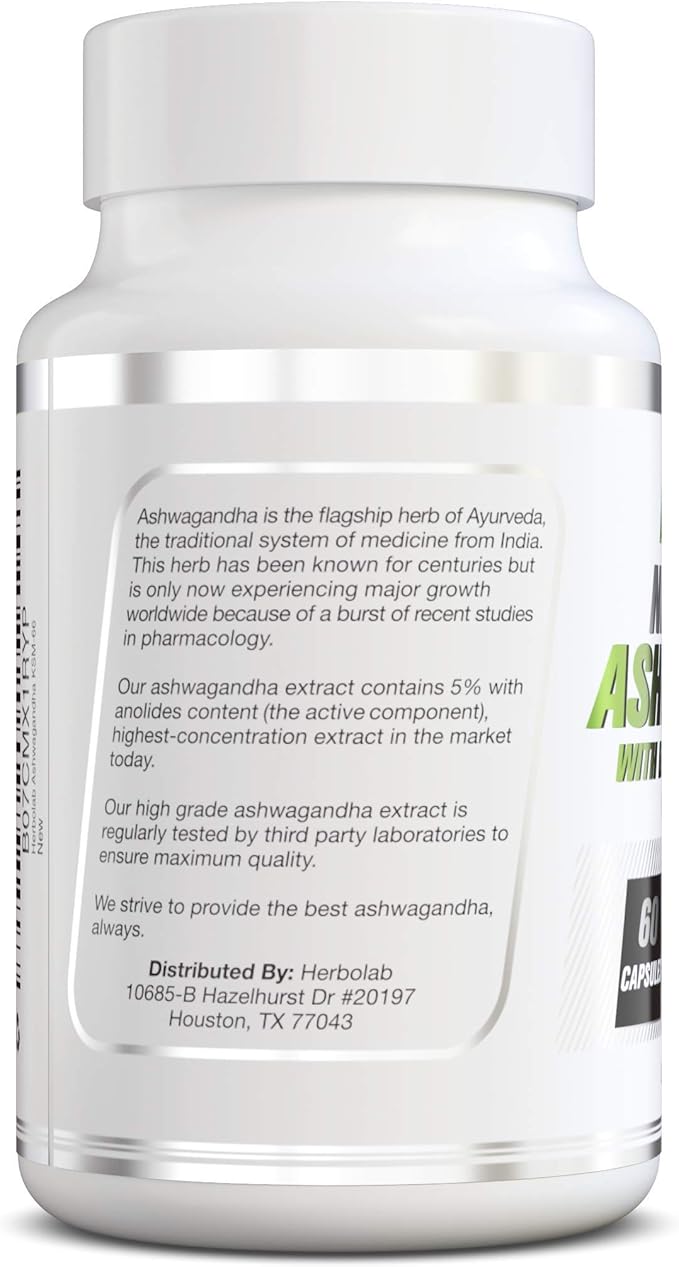 Ashwagandha KSM 66 15:1 with Black 5+% Withanolides