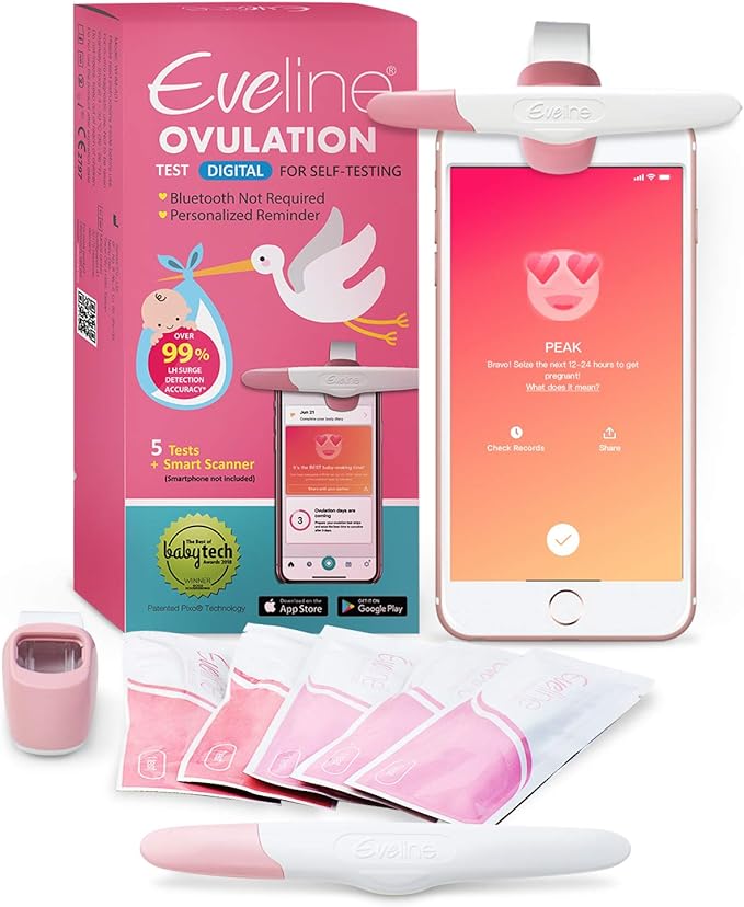 Eveline Digital Ovulation Test Predictor Kit 1 Cycle 99% Accuracy, 5 LH