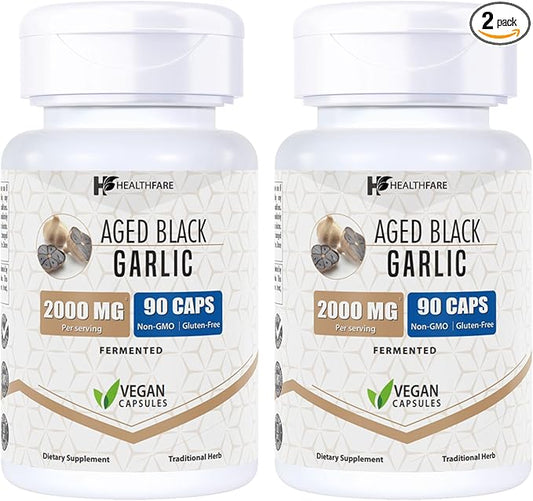 Fermented Black Garlic Extract Dietary Supplement 2000mg 90 Caps