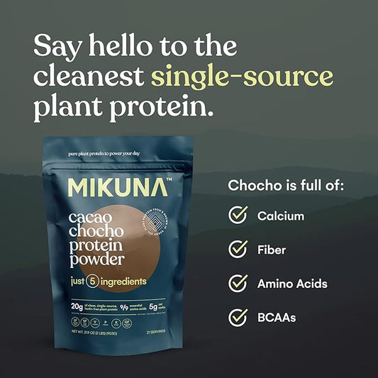 Mikuna Vegan Protein Powder (Cacao, 21 Servings)