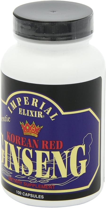 Imperial Elixir, Korean Red Ginseng, 600 100 Capsules