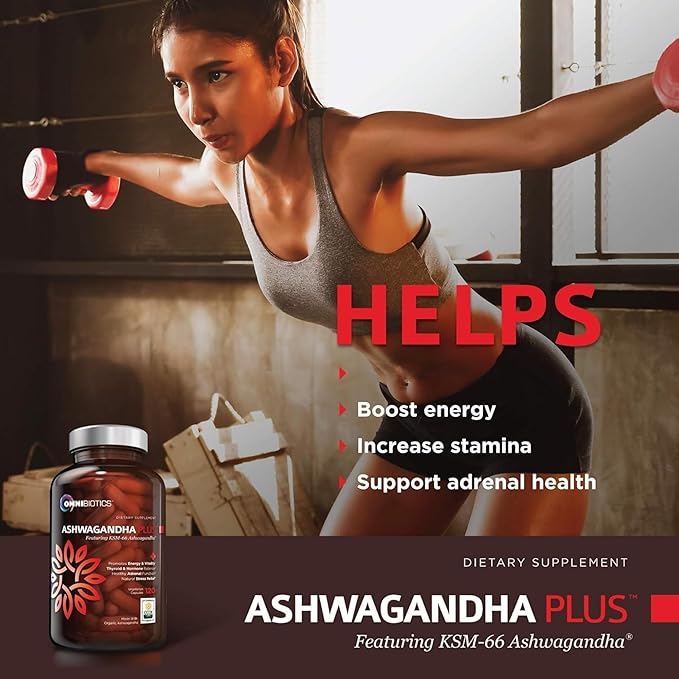 Ashwagandha Organic Capsules Clinical Strength 1300 KSM-66 Ashwagandha 120 Vegan