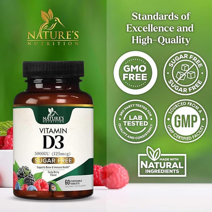 Vitamin D3 5000 IU (125 mcg) 60 Chewable