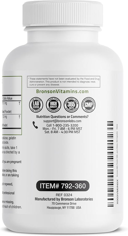 Bronson Milk Thistle Silymarin Marianum & 360 Capsules