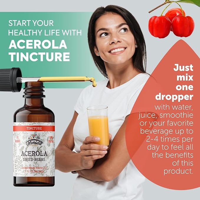 Acerola Tincture (Vitamin C), Organic Acerola