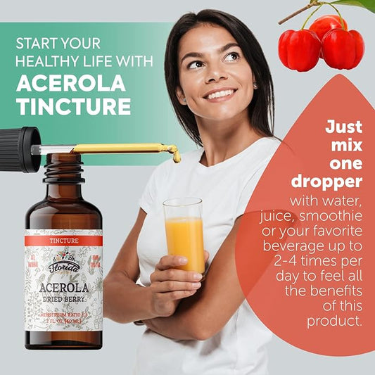Acerola Tincture (Vitamin C), Organic Acerola