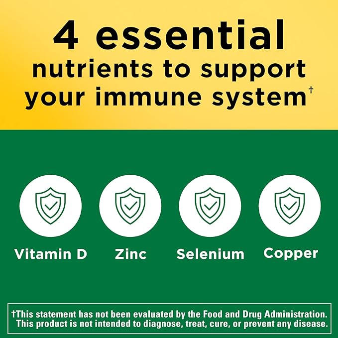 Nature Made Super Vitamin D Immune D3, Selenium, 70 Tablets, 70 Day