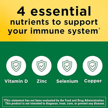 Nature Made Super Vitamin D Immune D3, Selenium, 70 Tablets, 70 Day