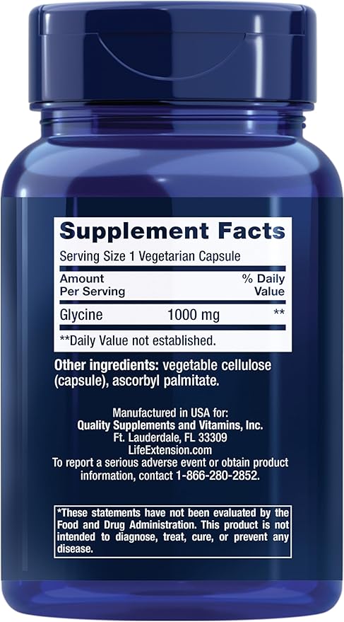 Life Extension N-Acetyl-L-Cysteine (NAC) & Glycine 1000 mg, 100 capsules