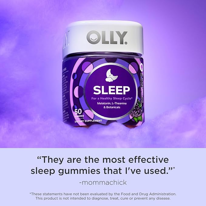 OLLY Sleep Gummy, Occasional Sleep Support, 3 mg 50 Count