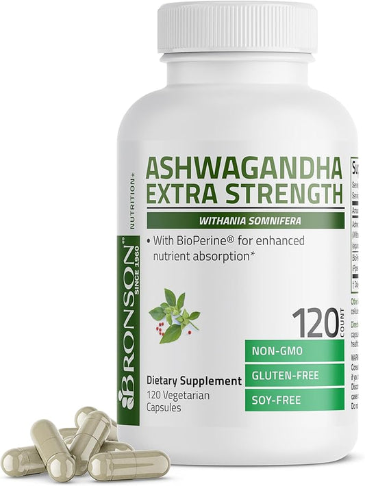Bronson Ashwagandha Extra Strength Stress & 120 Vegetarian