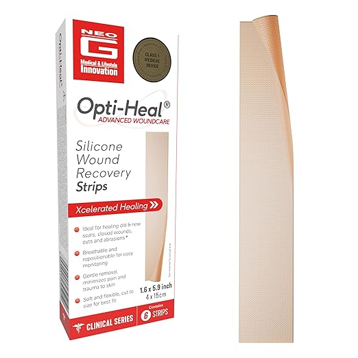 Neo G Opti-Heal Wound Recovery Silicone 1.6 x 5.9 inch 6 Strips