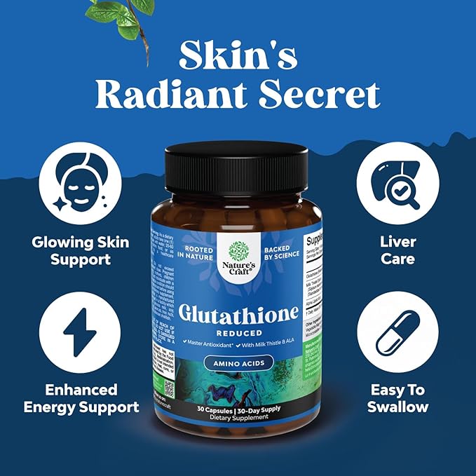 Reduced Glutathione Supplement with Glutamic Acid 500mg Per