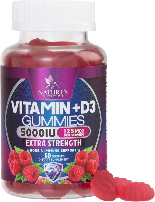 Vitamin D3 Gummies Extra Strength 5000 (125 mcg) 60 Gummies