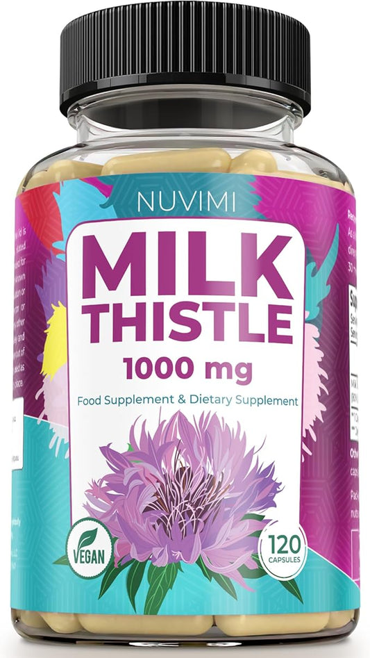 Milk Thistle 1000 mg 80% Silymarin 120 Vegan