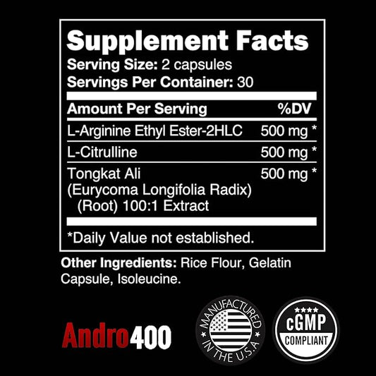 Max Natural T Support Supplement for Men, with Tongkat Ali, 60 Count, Manufactured in USA