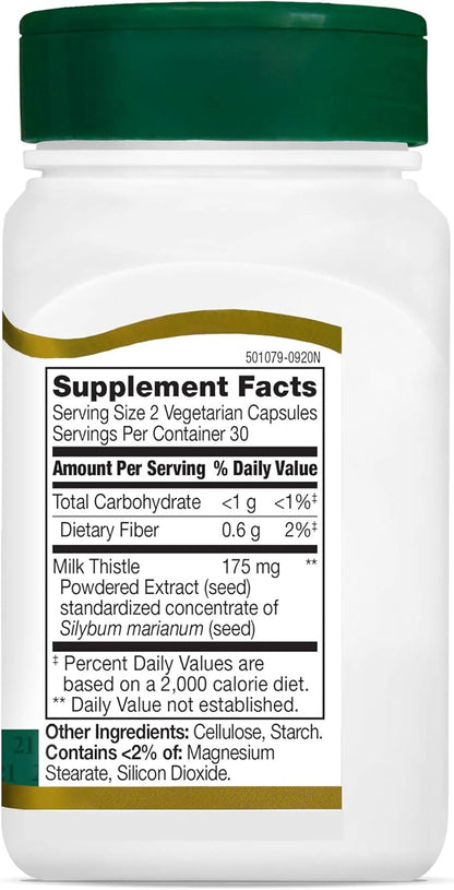 21st Century Vitamins Thistle Extract Veg 60 Count (21338)