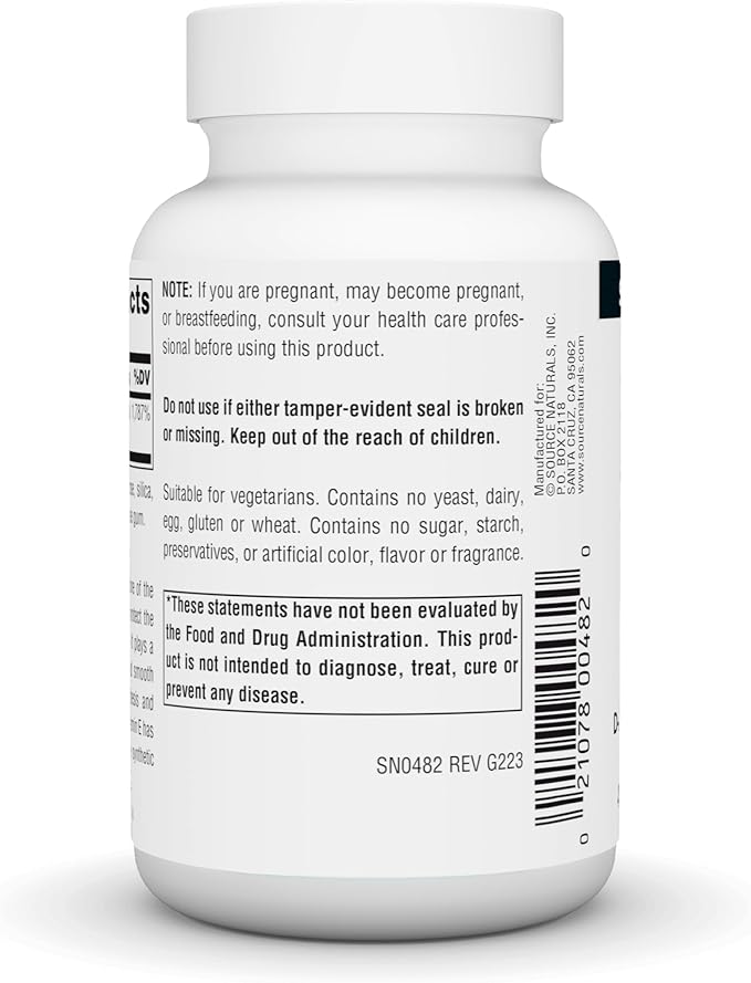 Source Naturals Vitamin E, 400 iu 100 Tablets