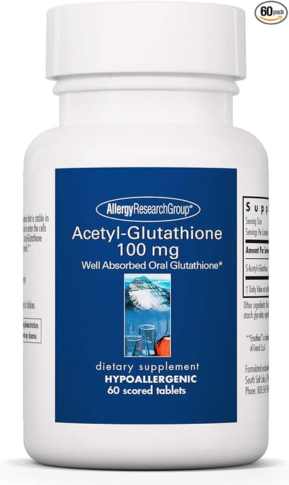 Allergy Research Group Acetyl-Glutathione 100 mg 60 Count
