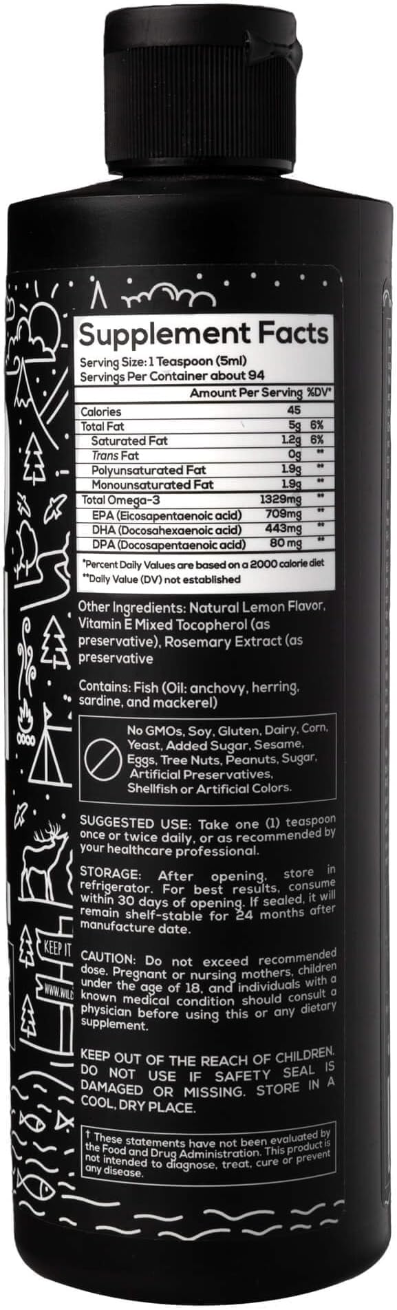 Wild Foods Liquid Omega 3 Fish 16 oz (4 pk)