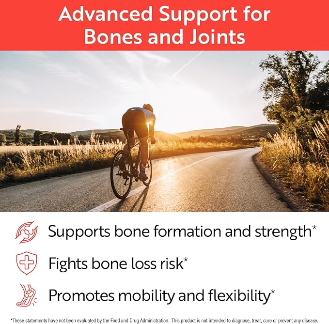 Osteo Plus Supplement, 300 mg Calcium 250mg Bonolive K2 and D3, Supports 60 Veggie