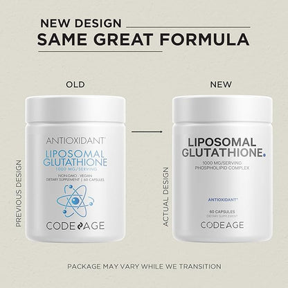Codeage Liposomal Glutathione 1000 mg, GlutaONE 60 ct