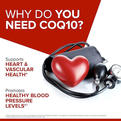 Qunol CoQ10 100mg Softgels, Ultra CoQ10 100mg, 3x 3x Better Q10 Vitamins 4 Month 120 Count