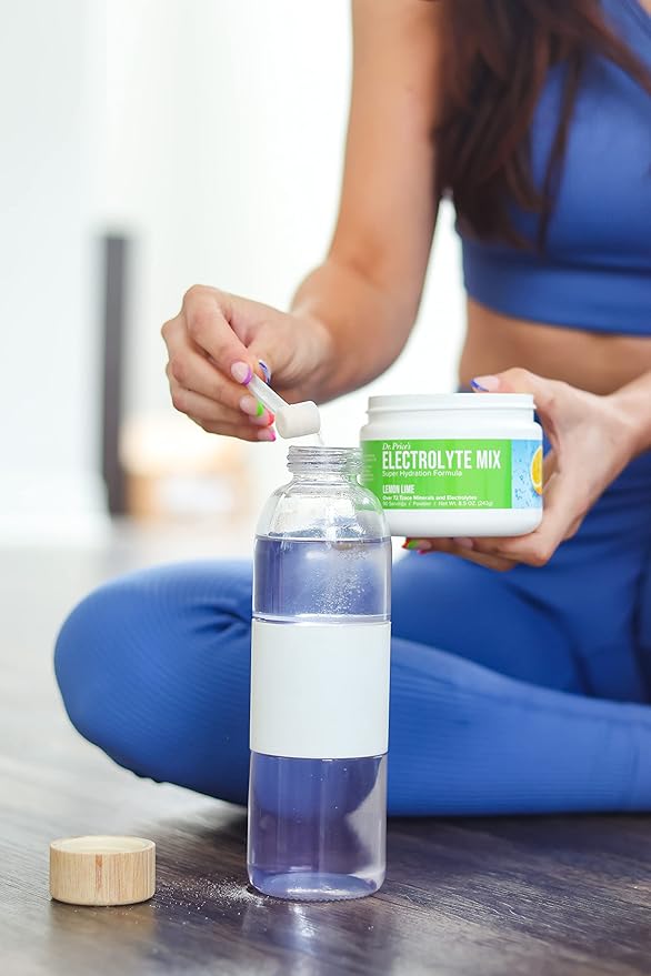 Dr. Price Electrolytes Powder No Sugar - Lemon-Lime Electrolyte Mix - Hydration Drink - Keto Electrolytes - Fasting Electrolytes - Water Enhancer, Non-GMO, Gluten Free, Sports Drink - 90 Servings